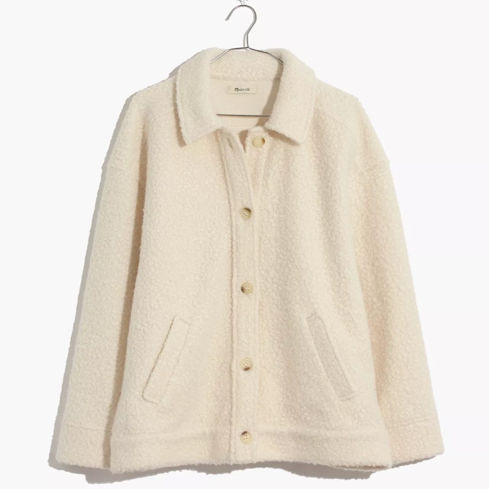 NWOT Madewell Bouclé Bomber Jacket